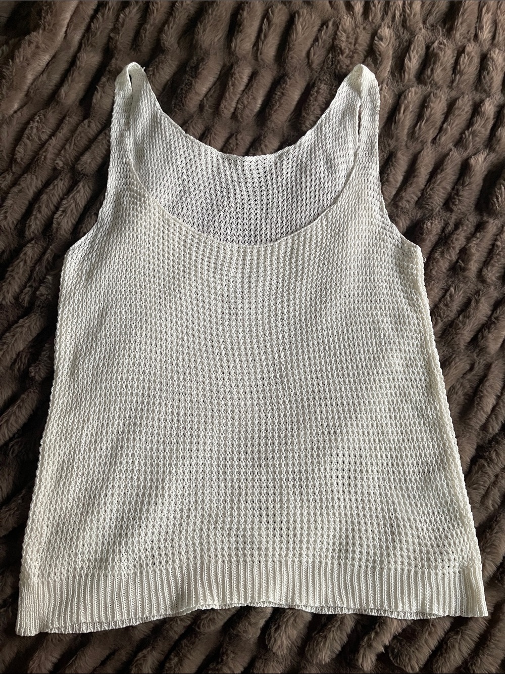 Women's Cream Knit Tank Top